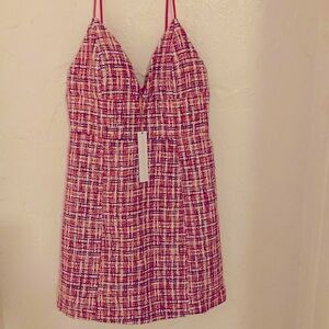 House of Harlow 1960 pink tweed dress NWT